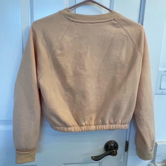 Pastel orange h and m short hoodie - Picture 2 of 3